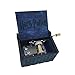 Harry Potter Music Box Hand Crank Musical Box Carved Wooden,Play The Thame Song of Harry Potter,Blue