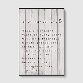 Framed Home Artwork Vintage Wood for Living Room Bedroom