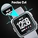 Compatible Fitbit Versa Screen Protector,Waterproof Tempered Glass Screen Protector Cover Saver Compatible Fitbit Versa Smart Watch Resist Ultra Clear HD Anti-Bubble(3-Pack)