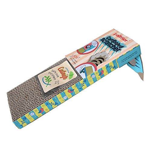Paltner Wall Mount Best Cardboard Scratcher with Catnip ,Safe and Pure