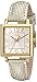Timex Women's T2P379 Elevated Classics Gold-Tone Square Watch with Metallic Leather Band