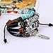 Rurah Bohemia Style Bracelets Multi-layer Charms Retro Blue Eyes Turquoise Bracelet for Women