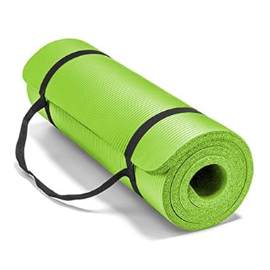 Spoga, Premium 5/8-inch Extra Thick 71-inch Long High Density Exercise Yoga Mat with Comfort Foam and Carrying Straps, for Exercise, Yoga, and Pilates