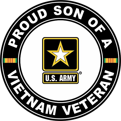 U.S. Army Proud Son a Vietnam Veteran Window Bumper Sticker Decal 3.8"