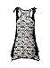 Beautife Women's Skull Print Lace Shirt Patchwork Sleeveless Tank Tops Plus Size (Medium, White)