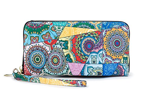 LOVESHE Women wallet Kaleidoscope Bohemian wristlet Clutch wallets - Thumbnail 3