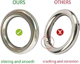 AIVOOF 2.4" Seamless O-Ring 2pk 304 Stainless Steel Heavy Duty Smooth 10x40mm view 6