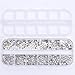 NICOLE DIARY 4 Boxes Nail Rhinestones kit Multi-Size Gems Metal Nail Rivets Studs Colorful Nail Art Decoration Set and 1 Pc Pick up Tweezer