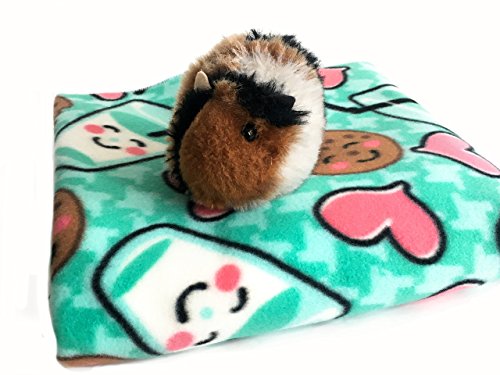 Fleece Cage Liner-Green milk and cookies 2x3 2x4 2x5 midwestern