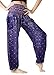 B BANGKOK PANTS Harem Pants Women Boho Clothes with Pockets (Blue Peacock, One Size)