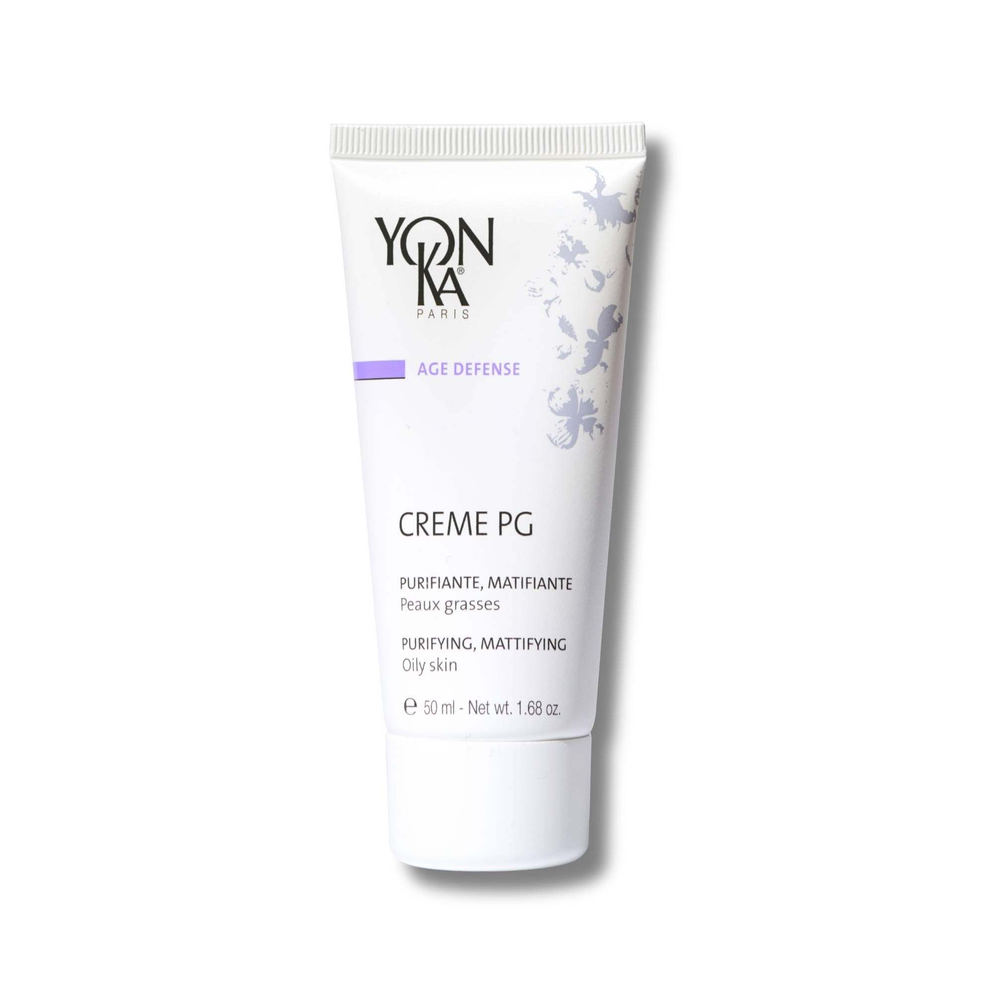 Creme PG Yonka 50ml I Mattifying Purifying Cream for Acne-Prone, Oily Skin | Cleanses, Rebalance, Shrinks Pores, Soothes Irritation | 94% Natural Ingredients