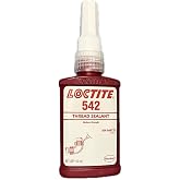 Loctite 542 Liquid Thread Sealant, 50 mL Bottle, Brown | Medium Strength, Anaerobic, Metal