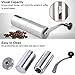 Manual Coffee Grinder, Brushed Stainless Steel Hand Crank Mill, Adjustable Ceramic Burr Mill for Precision Brewing - Perfect for Traveling