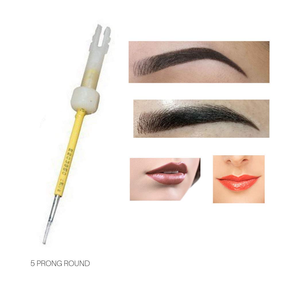 BioTouch Permanent Makeup 5 PRONG ROUND NEEDLES for MOSAIC Machine