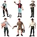 Lana Toys Farm People Doll Farmer Cleaning Worker Forester Breeder Figure Suitable for Animal Zoo Dinosaur World Scene Plastic Model Decor Collector Toy Gift