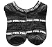 Victoria Secret PINK No Show Socks Set Of 3 Black PINK LOGO