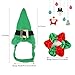 NAMSAN Pet Cat Hat Halloween Costume with Beautiful Tie Christmas Small Dog Cap
