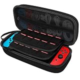 JETech Carrying Case for Nintendo Switch with 20 Game Cartridge Holders, Black