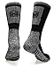 MIRMARU M203-Men's 5 Pairs Multi Performance Outdoor Sports Hiking Trekking Crew Socks (Black,Char,Olive,Blue,Red)