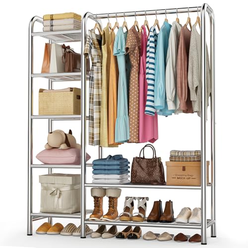 Clothes Rack 5 Tiers Shelves Load
