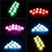 LUXJET Waterproof Submersible LED Lights Wedding Tea Light Remote Controlled, RGB Color Changing for Party Glass Vase Decor Halloween Christmas Home Decoration Accent Lighting, Set of 10 (10Deng)