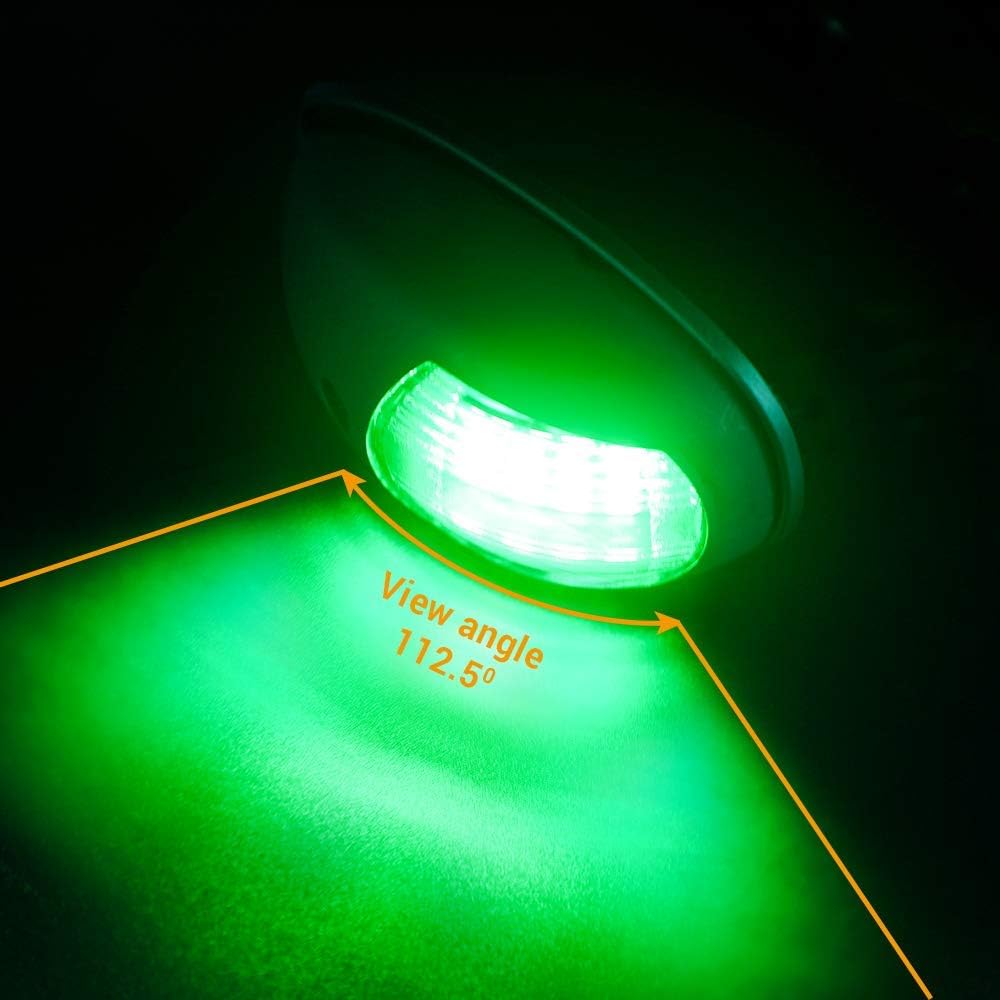 Obcursco LED Boat Navigation Lights, Boat Bow Light, Marine Boat Navigation lamp. Perfect for Pontoon, Skeeter, Power Boat and Skiff (Black) : Sports & Outdoors