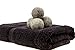 Dark Wool Dryer Balls, 4-Pack - Made For Drying Colors/Darks - Natural Fabric Softener - Ecofriendly & Organic - Reusable Dryer Sheets for Infants