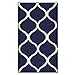 Maples Rugs Rebecca Contemporary Kitchen Rugs Non Skid Accent Area Carpet [Made in USA], 1'8 x 2'10, Navy Blue/White