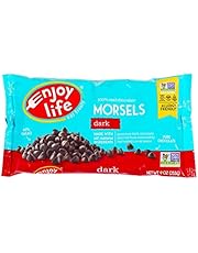 Enjoy Life Dark Chocolate Regular Size Morsels, Net Wt 9 OZ Per Package, Multi-Pack of 4 Packages. Dairy-Free, Nut-Free, and Soy-Free Chocolate Chips. 69% Cacao. Certified Gluten Free. Made In A Dedicated Nut And Gluten-Free Facility.