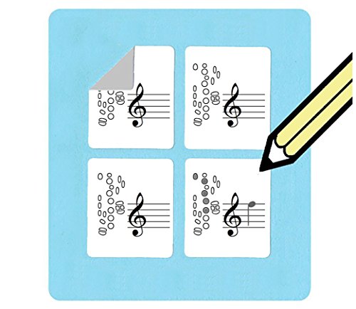 Saxophone Fingering and Staff Stickers (120 handy stickers) Great for beginners and teachers!