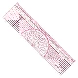 Westcott Engineers' Protractor Ruler, 6", 15cm, Transparent (W-8)