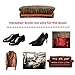 Polish Shoe Brush Kit Natural Horsehair Shoe Brushes Clean Applicators Set for Polishing & Cleaning Shoes Boot and More-5 in 1