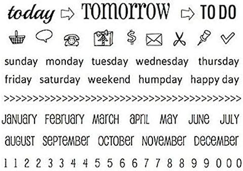 SRM Stickers Today Tomorrow to Do Planner Clear Stamp