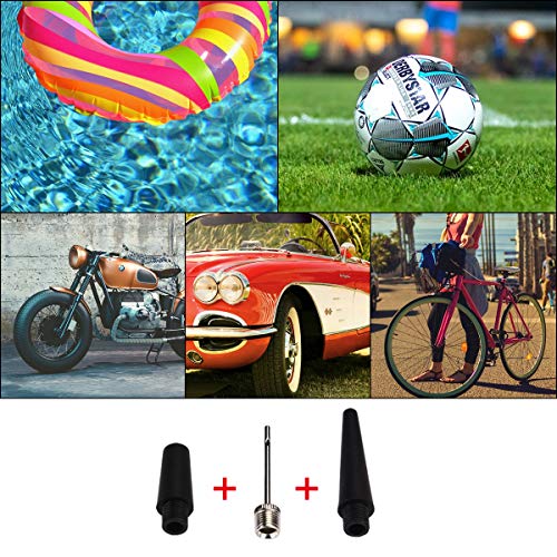 HONGNAL Air Compressor Tire Inflator, DC 12V Portable Car Air Compressor Pump with Gauge Multi-Function Car Air Pump with 3 Nozzle Adaptors for Car Tires, Bicycles, Trucks & Inflatables - Thumbnail 2
