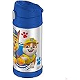 THERMOS FUNTAINER 12 Ounce Stainless Steel Vacuum Insulated Kids Straw Bottle, Paw Patrol