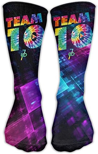 Team10 Tie Dye Jake Paul Women's Men's Classics Socks Warmer Athletic Stockings 30cm Casual Long Soft Fabric Socks