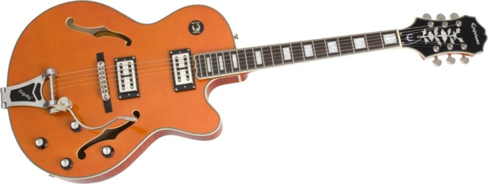 Epiphone Emperor Swingster Hollowbody Electric Guitar Sunrise Orange Amazon Co Uk Musical Instruments