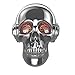 [Updated Version] Skull Wireless Speaker, TOPROAD LED Wireless Super Bass Stereo Sound Cool Skull artwork speaker with Wonderful Eyes Light for Home Party/Office/Business/Bedroom/Outdoor (Gray)