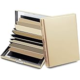 EASTNIGHTS RFID Credit Card Holder Protector Metal Credit Card Wallet Business Card Holder for Men Women Gift Box Package (Gold)