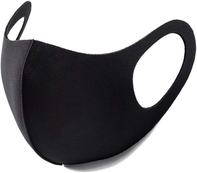 sddfor 10 Pcs Washable Dustproof Smog-Proof Stereo Sponge Mask with Breathing Port Valve, Reusable Anti Pollution Face Shield Wind Proof Mouth Cover