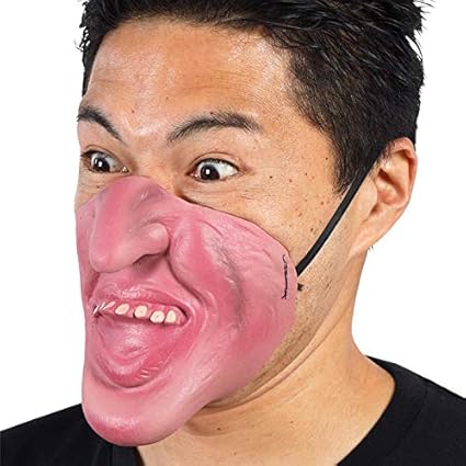 Amazon Co Jp 宴会の達人 しゃくれマスク しゃくれ ラバーマスク 半分仮面 白 お面 マスク 仮面 面白 おもしろ 面白い リアル ギャグ メンズ パーティーグッズ 舞台衣装 盛り上げグッズ グッズ コスプレ 衣装 コスチューム ハロウィン 文化祭 忘年会 宴会 仮装 変装 S
