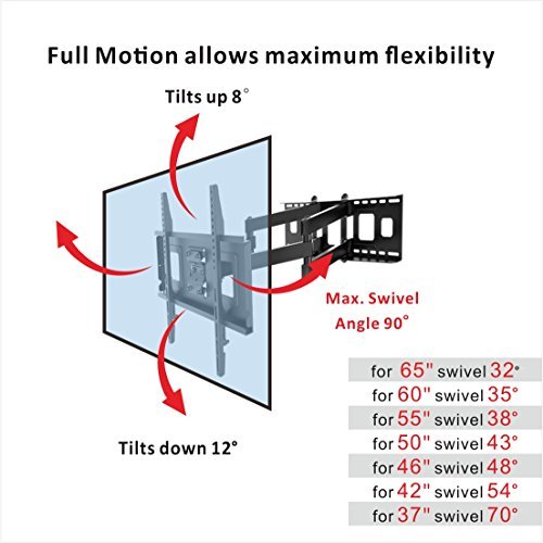 FLEXIMOUNTS-Full-motion-Tilt-Rotate-TV-Wall-Mount-bracket-for-32-65-Screens