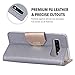 ProCase Galaxy S10 Wallet Case for Women, PU Leather Flip Folio Kickstand Case with Card Holder Wristlet Hand Strap, Folding Cover for S10 2019 -Grey