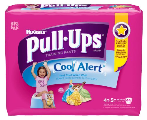Huggies Pull-Ups Training Pants with Cool Alert, Girls, 4T-5T, 44 Count