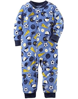 Baby Boys' 12M-24M One Piece Sports Fleece PJs