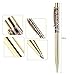 BYSOU Ballpoint Pens, 4 Pcs Metal Pen Refills Bling Dynamic Liquid Sand Glitter Pen Black Ink for Office Supplies (Multicolor)