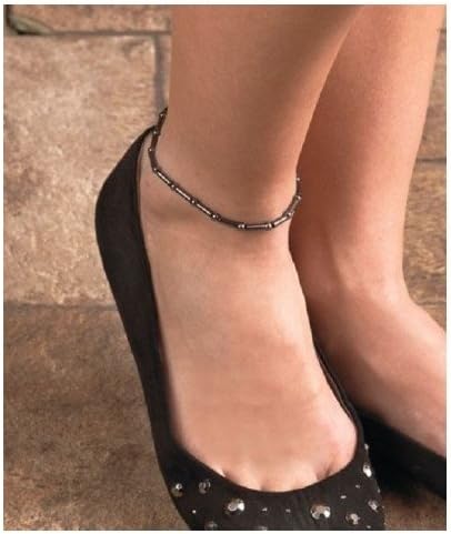 Magnetic Hematite Anklet Embedded with Magnets