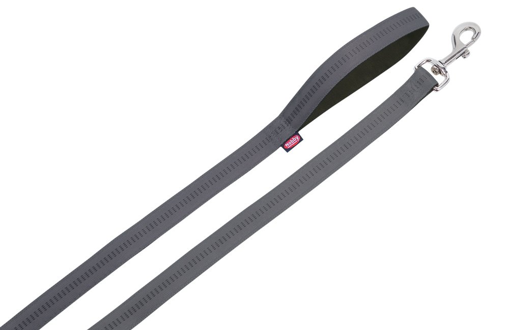 Nobby Soft Grip Dog Lead, 120 cm/20 mm, Dark Grey/Black
