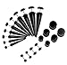 BodyJ4You Fake Taper Kit 20 Pieces Fake Tapers and Plugs 2G-00G Fake Stretching Kit Look 4mm-10mm