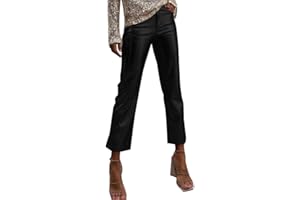 ODIZLI Shiny Metallic Women's Holographic Glitter Rave Dance Cropped Pants